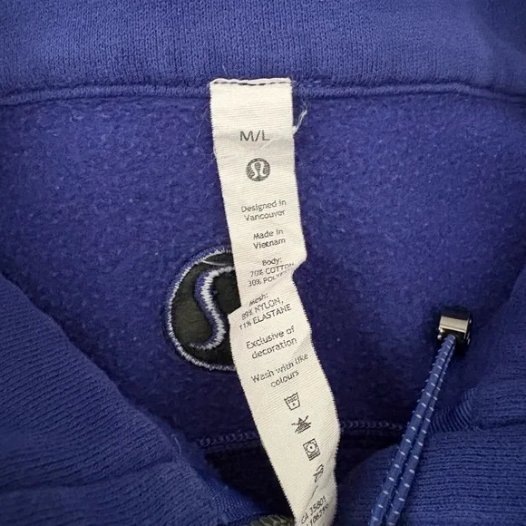 Cobalt Blue Half-Zip Pullover Sweatshirt - Picture 5 of 6